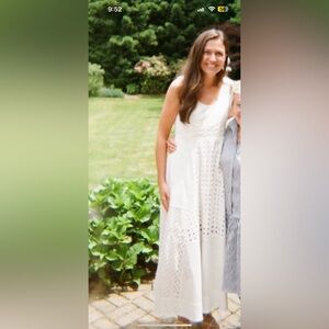 Zimmermann Matchmaker Anglaise White Midi Dress